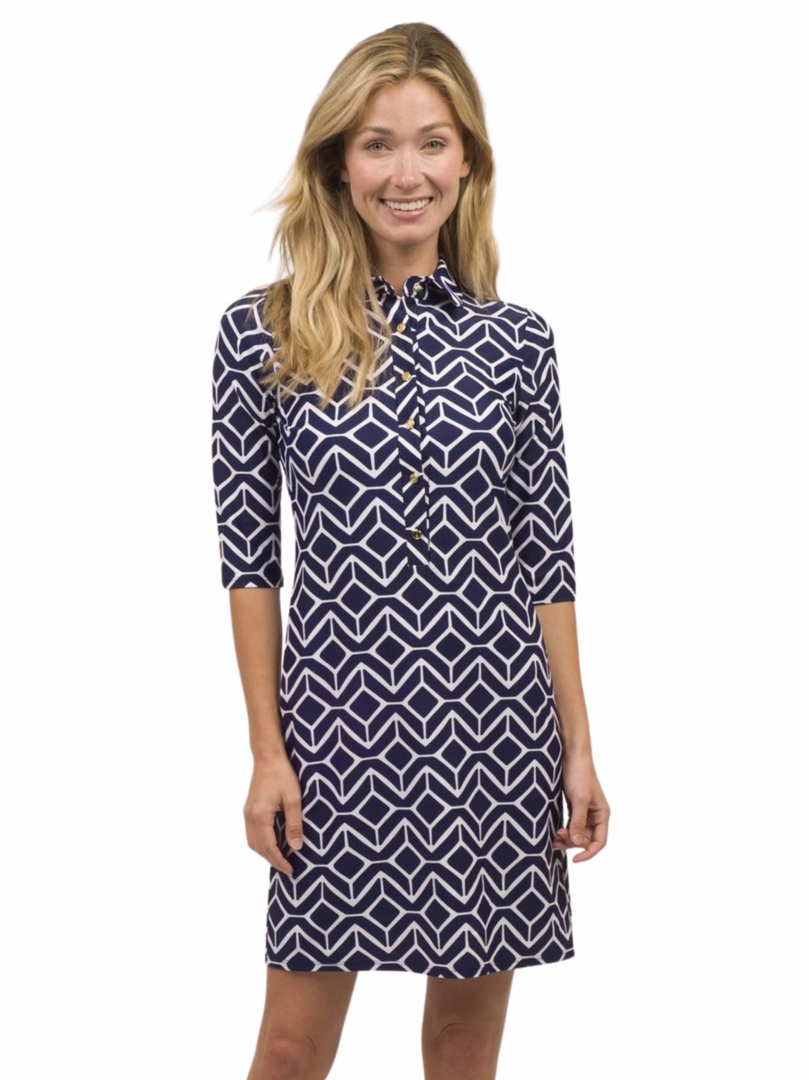 Hers Jude Connally | Jude Connally Susanna Dress - Sail Geo Navy ...