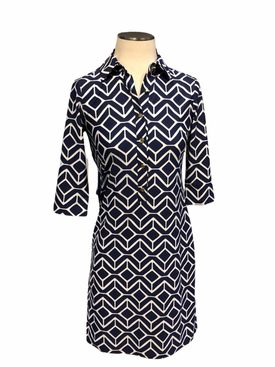 Hers Jude Connally | Jude Connally Susanna Dress - Sail Geo Navy ...