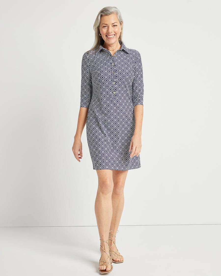 Hers Jude Connally | Jude Connally Susanna Dress - Mini Links Geo Navy ...